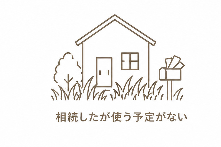 相続した使わない家のイラスト